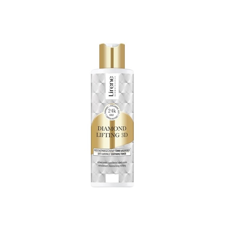 Lirene Diamond Lifting 3D przeciwzmarszczkowy tonik łagodzący 200 ml