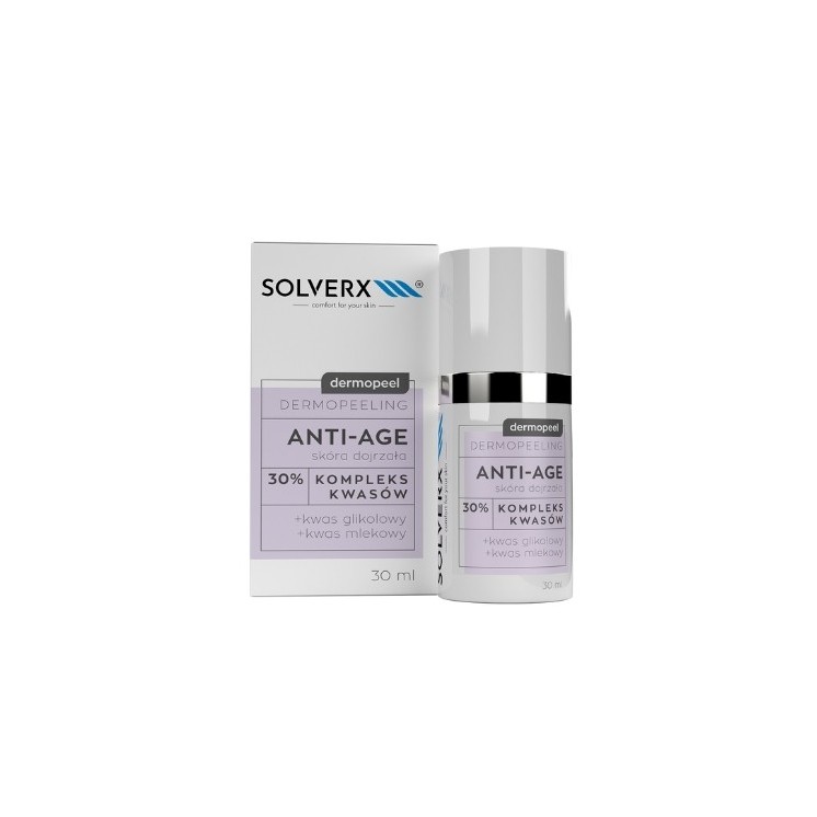 Solverx Dermopeel Peeling do twarzy 30% Kwas glikolowy 30 ml