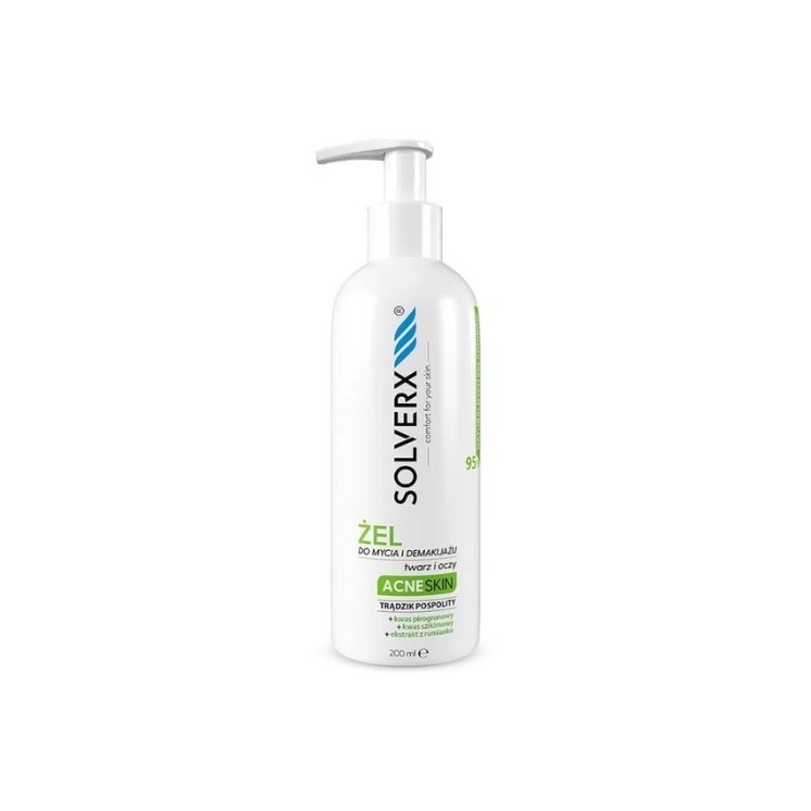 Solverx Acne Skin Żel do mycia twarzy i demakijażu 200 ml