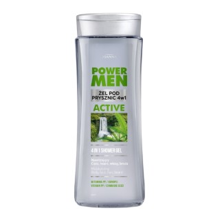 Joanna POWER MEN Żel pod prysznic 4w1 ACTIVE 300 ml