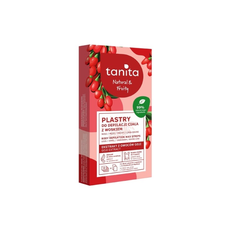 Tanita Natural &Fruity Goji Wax Body Depilatory Strips 12 pcs.