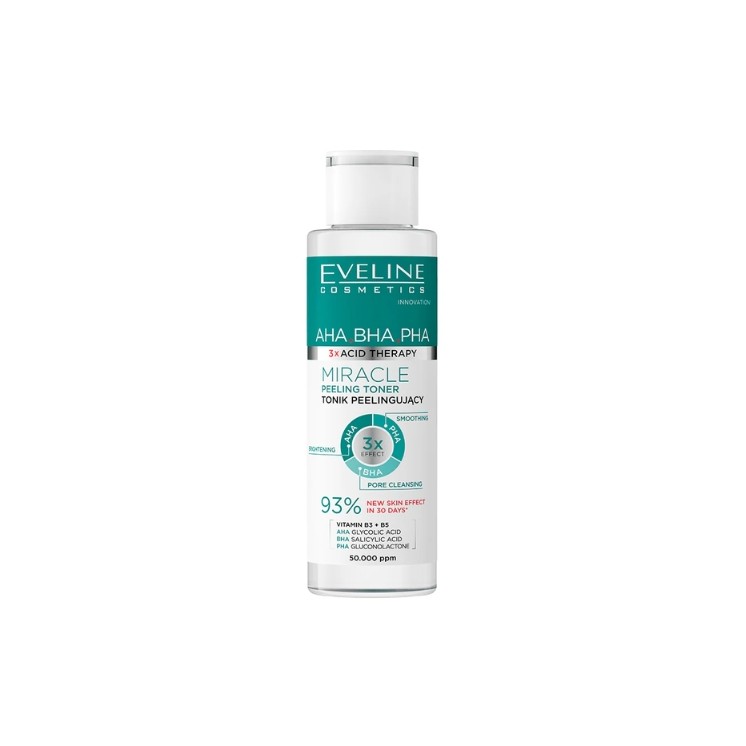 Eveline 3xAcid AHA BHA PHA Miracle Facial Peeling Tonic 110 ml