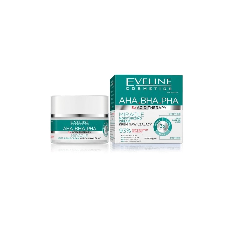 Eveline 3xAcid AHA BHA PHA Miracle Moisturizing Face Cream 50 ml