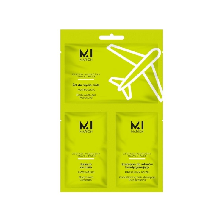 Marion Travel Pack Travel Set: Body Wash + Body Lotion + Hair Shampoo (30-06-2026)