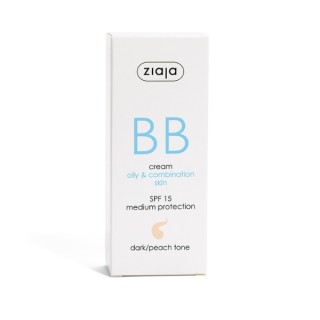 Ziaja BB aktywny Krem na niedoskonałości skóry tłustej i mieszanej odcień opalony brzoskwiniowy 50 ml Ziaja BB aktywny Krem na niedoskonałości skóry tłustej i mieszanej odcień opalony brzoskwiniowy 50 ml