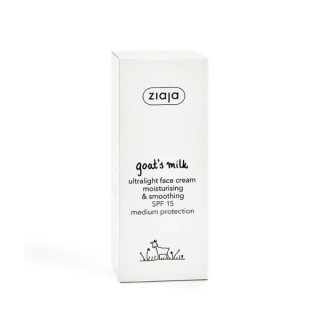 Ziaja Kozie Mleko ultralekki Krem anti-age nawilżająco-energetyzujący z filtrami UVA i UVB SPF15 ochrona średnia 50 ml