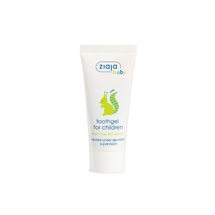 Ziajka Żel do zębów bez fluoru dla dzieci 50 ml Ziajka Żel do zębów bez fluoru dla dzieci 50 ml