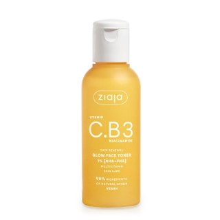 Ziaja Witamina C.B3 Niacynamid nie-codzienny Tonik do twarzy kwasowy 1% AHA+PHA 120 ml