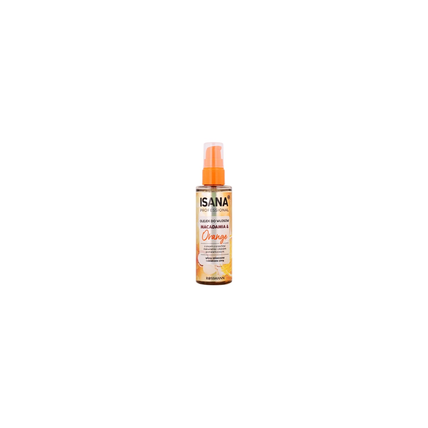 Isana Professional Olejek do włosów, Macadamia & Orange 100 ml Isana Professional Olejek do włosów, Macadamia & Orange 100 ml