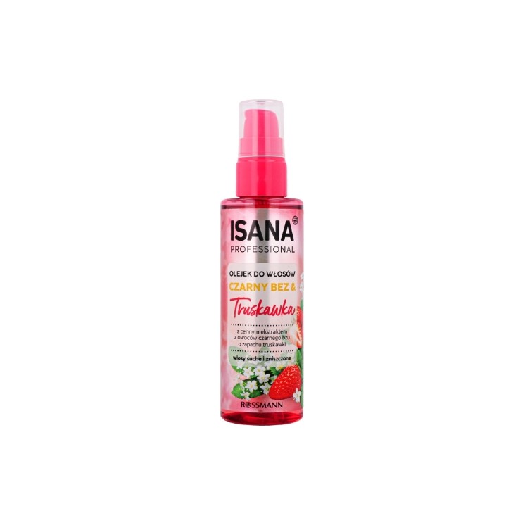 Isana Professional Olejek do włosów suchych i zniszczonych Czarny Bez & Truskawka 100 ml Isana Professional Olejek do włosów suchych i zniszczonych Czarny Bez & Truskawka 100 ml