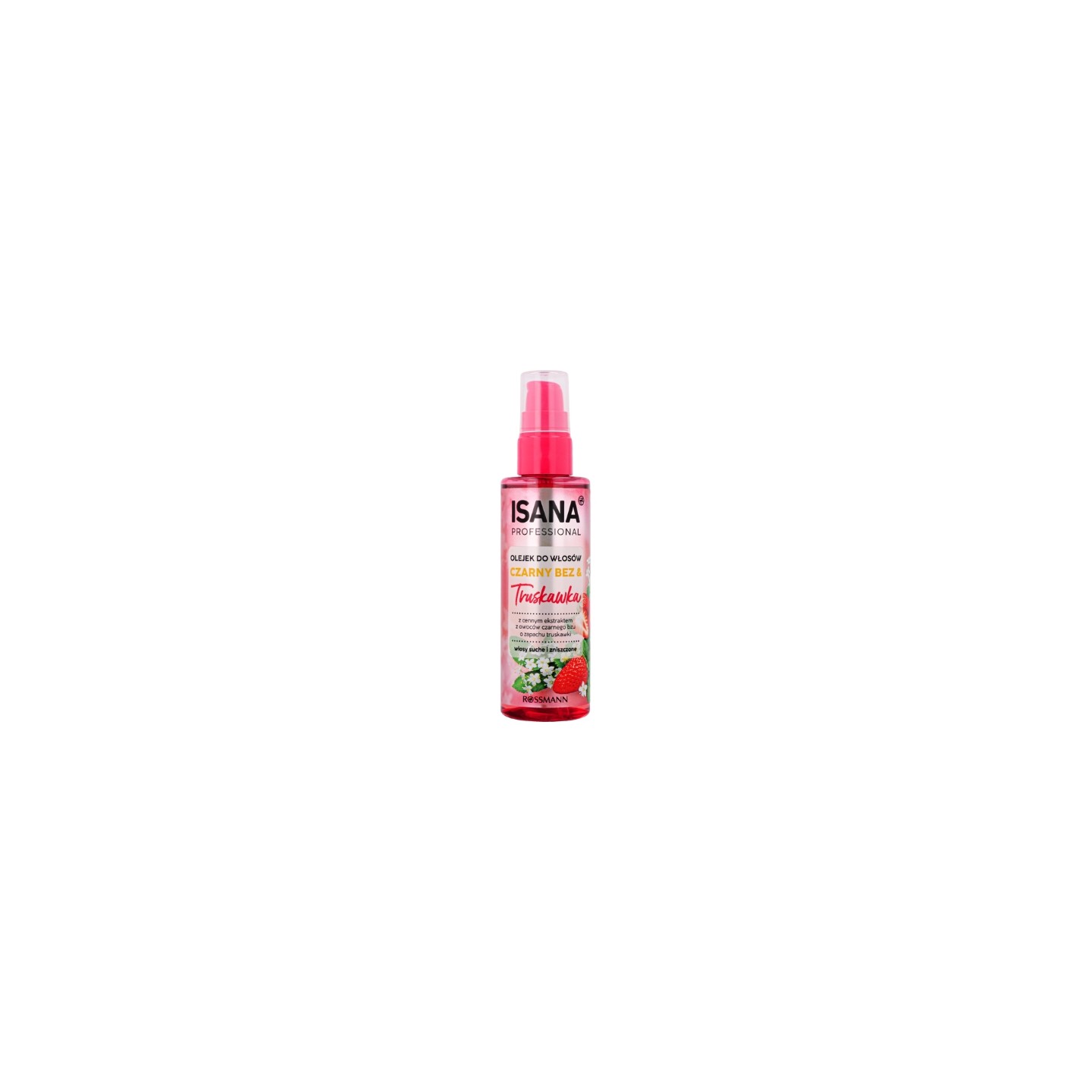 Isana Professional Olejek do włosów suchych i zniszczonych Czarny Bez & Truskawka 100 ml Isana Professional Olejek do włosów suchych i zniszczonych Czarny Bez & Truskawka 100 ml