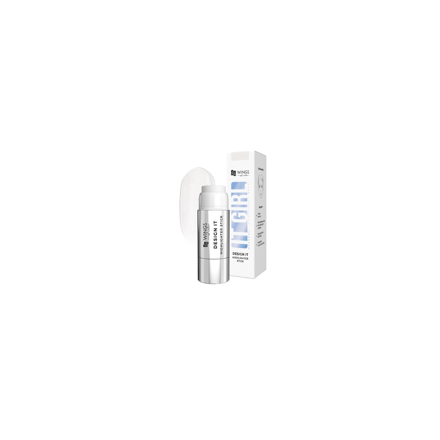AA Wings of Color It Girl Design It Highlighter stick Rozświetlacz /01/ 5 g AA Wings of Color It Girl Design It Highlighter stick Rozświetlacz /01/ 5 g