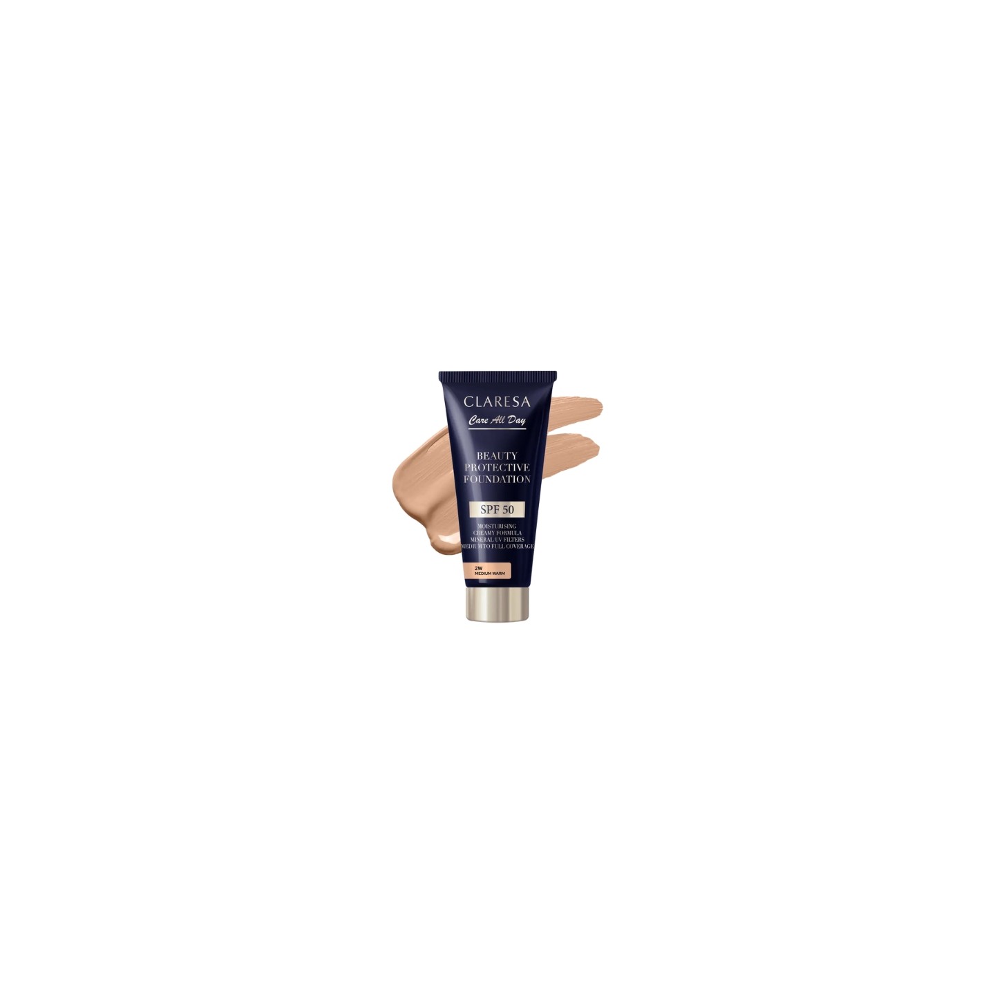 Claresa Nawilżający podkład z filtrem SPF50 2W Medium Warm 30 ml Claresa Nawilżający podkład z filtrem SPF50 2W Medium Warm 30 ml