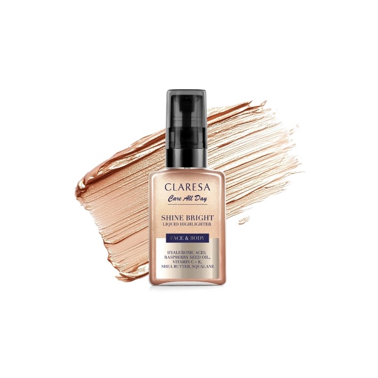 Claresa Care All Day Rozświetlacz w płynie do twarzy i ciała 50 ml Claresa Care All Day Rozświetlacz w płynie do twarzy i ciała 50 ml
