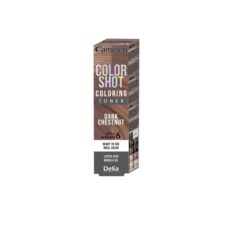 Delia Toner do włosów CAMELEO Color Shot Dark Chestnut 60 ml Delia Toner do włosów CAMELEO Color Shot Dark Chestnut 60 ml