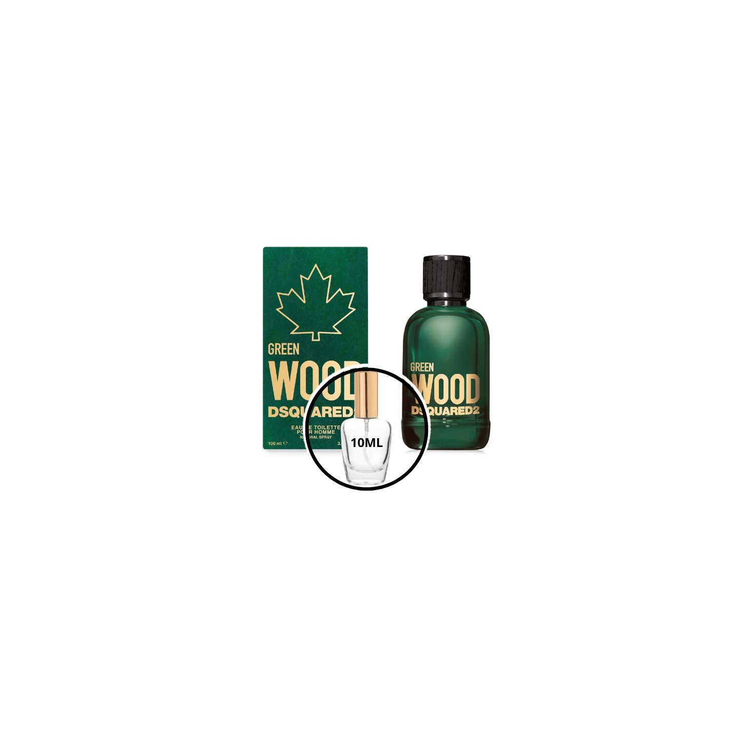 Dsquared2 Green Wood Pure Homme Odlewka Wody toaletowej dla mężczyzn 10 ml Dsquared2 Green Wood Pure Homme Odlewka Wody toaletowej dla mężczyzn 10 ml