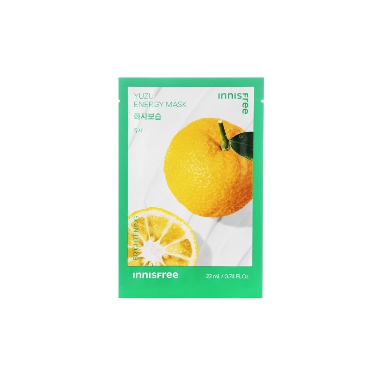 Innisfree Squeeze Energy Mask Yuzu rozjaśniająca Maska w płachcie 22 ml Innisfree Squeeze Energy Mask Yuzu rozjaśniająca Maska w płachcie 22 ml