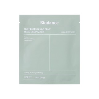 Biodance Refreshing Sea Kelp Real Deep Mask Soothing and Moisturizing Face Mask 1 piece 34 g Biodance Refreshing Sea Kelp Real Deep Mask Soothing and Moisturizing Face Mask 1 piece 34 g