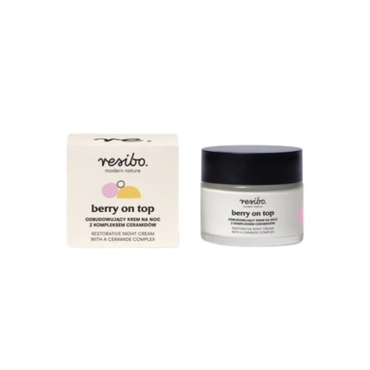 Resibo Berry On Top odbudowujący Krem na noc z kompleksem ceramidów 50 ml Resibo Berry On Top odbudowujący Krem na noc z kompleksem ceramidów 50 ml