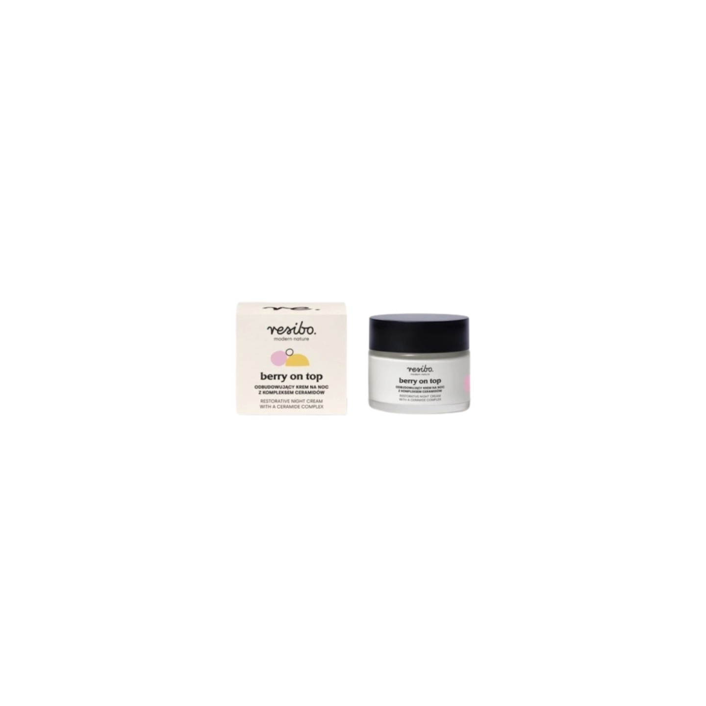 Resibo Berry On Top odbudowujący Krem na noc z kompleksem ceramidów 50 ml Resibo Berry On Top odbudowujący Krem na noc z kompleksem ceramidów 50 ml