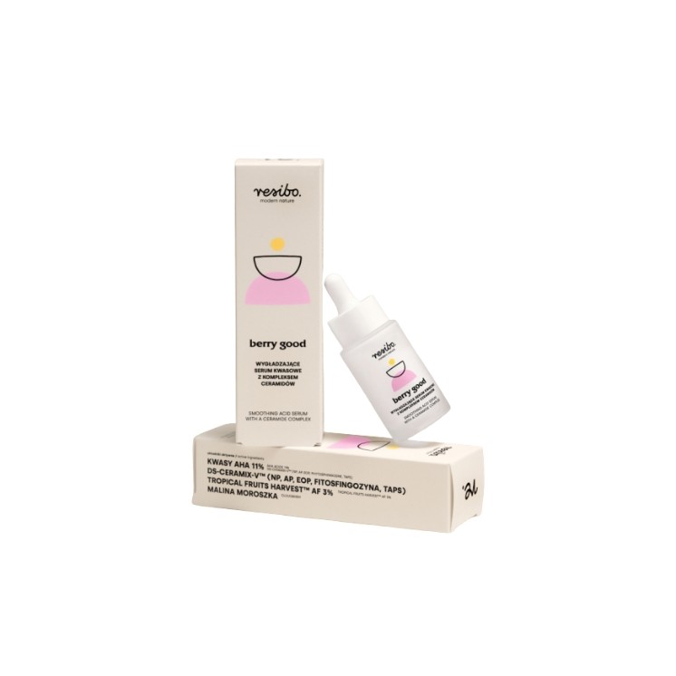 Resibo Berry Good wygładzające Serum kwasowe z kompleksem ceramidów 30 ml Resibo Berry Good wygładzające Serum kwasowe z kompleksem ceramidów 30 ml