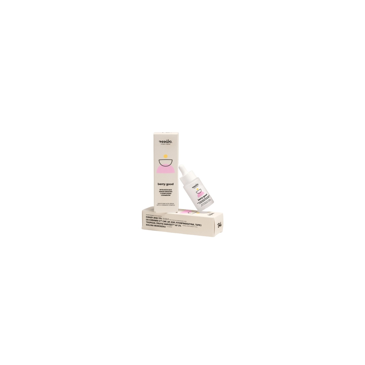 Resibo Berry Good wygładzające Serum kwasowe z kompleksem ceramidów 30 ml Resibo Berry Good wygładzające Serum kwasowe z kompleksem ceramidów 30 ml