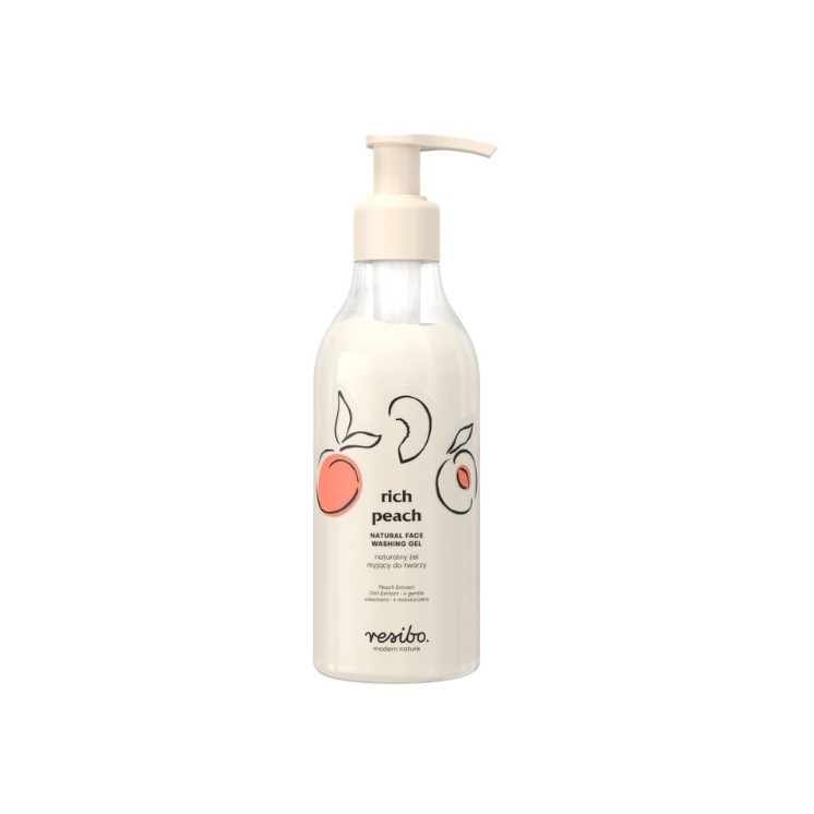 Resibo Rich Peach naturalny Żel myjący do twarzy 250 ml Resibo Rich Peach naturalny Żel myjący do twarzy 250 ml