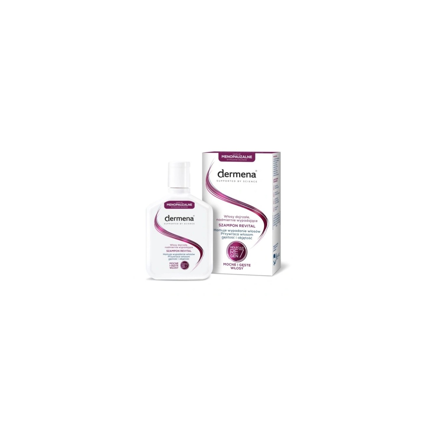 Dermena Revital Szampon hamujący menopauzalne wypadanie włosów 200 ml Dermena Revital Szampon hamujący menopauzalne wypadanie włosów 200 ml