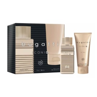 Bugatti Zestaw prezentowy: Woda toaletowa dla mężczyzn 100 ml + Żel pod prysznic 200 ml Iconiq  Bugatti Zestaw prezentowy: Woda toaletowa dla mężczyzn 100 ml + Żel pod prysznic 200 ml Iconiq