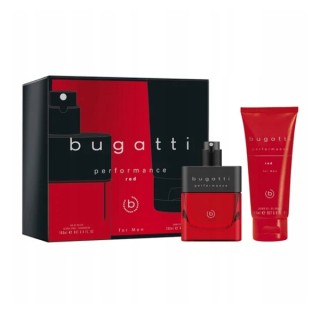 Bugatti Zestaw prezentowy: Woda toaletowa dla mężczyzn 100 ml + Żel pod prysznic 200 ml Performance Red  Bugatti Zestaw prezentowy: Woda toaletowa dla mężczyzn 100 ml + Żel pod prysznic 200 ml Performance Red