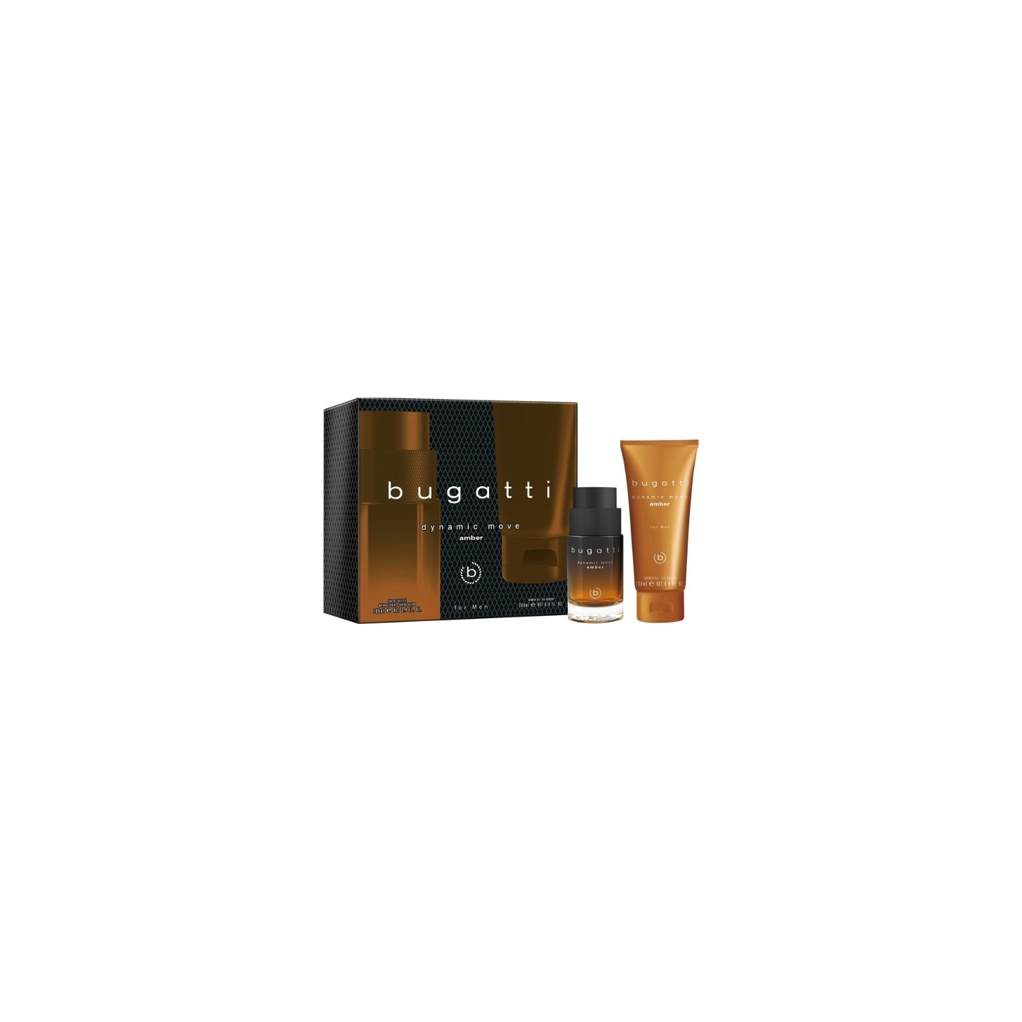 Bugatti Zestaw prezentowy: Woda toaletowa dla mężczyzn 100 ml + Żel pod prysznic 200 ml Dynamic Move Amber Bugatti Zestaw prezentowy: Woda toaletowa dla mężczyzn 100 ml + Żel pod prysznic 200 ml Dynamic Move Amber