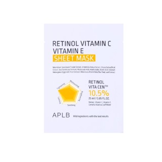APLB Retinol Vitamin C Vitamin E Sheet Mask Sheet mask with Retinol and Vitamins C and E 1 piece - 25 ml