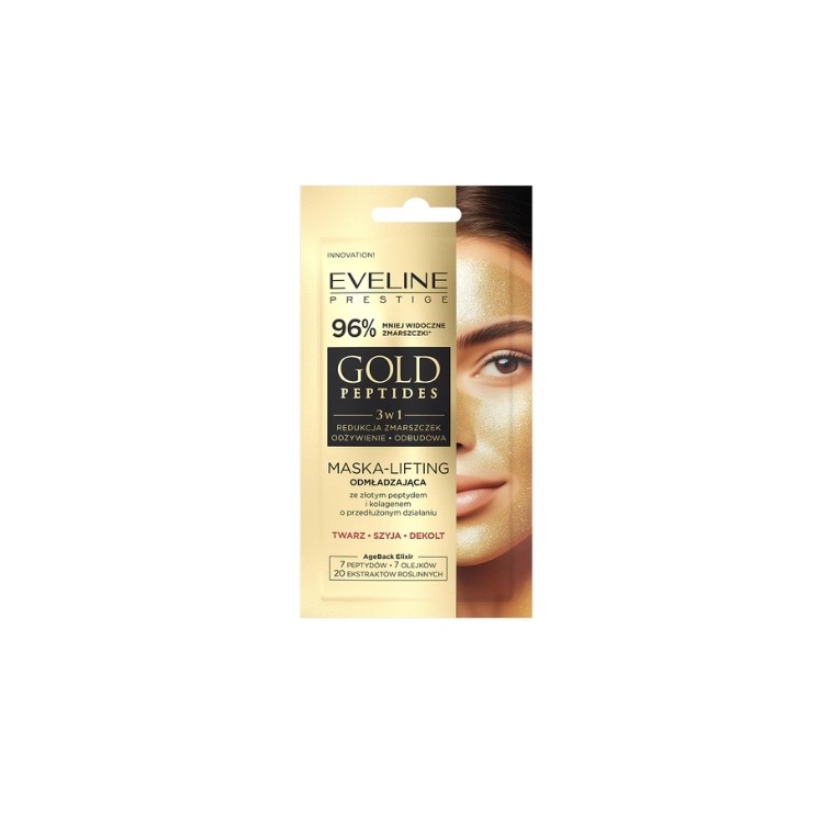 Eveline Prestige Gold Peptides 3in1 Rejuvenating Face Lifting Mask 8ml