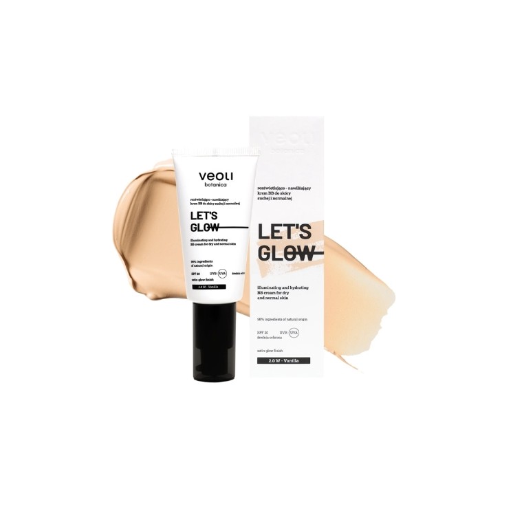 Veoli Botanica Let's Glow rozświetlająco-nawilżający Krem BB do skóry suchej /2,0W/ 