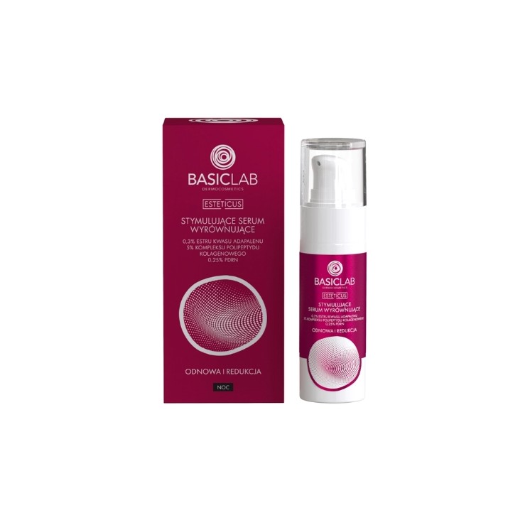 BasicLab Esteticus Stimulating Balancing Serum with 3% Adapalene Acid Ester for Night 30 ml