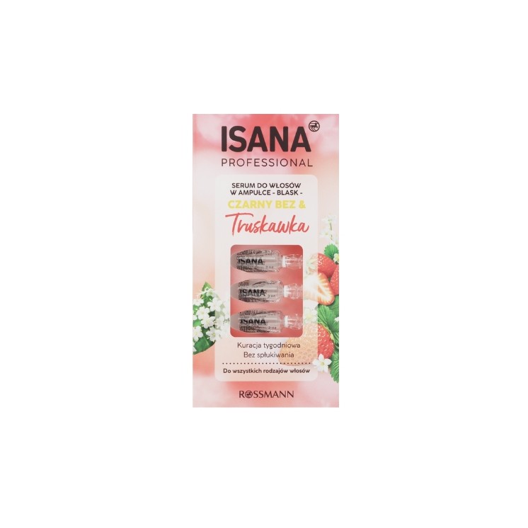 Isana Professional Serum do włosów w ampułkach Czarny Bez & Truskawka 7x3ml