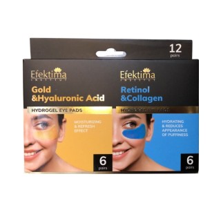 Efektima Gold & Hyaluronic and Retinol & Collagen hydro gel eye patches 12 pairs