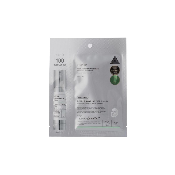 VT Cosmetics Reedle Shot 100 2Step Mask ujędrniająca Maska do twarzy w płachcie 1,5 g + 25 g