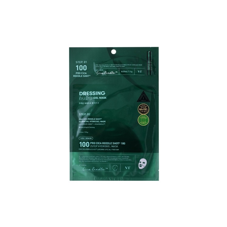 VT Cosmetics Pro Cica Reedle Shot 100 2Step Hydrogel Mask soothing hydro gel facial mask 5 g + 33 g