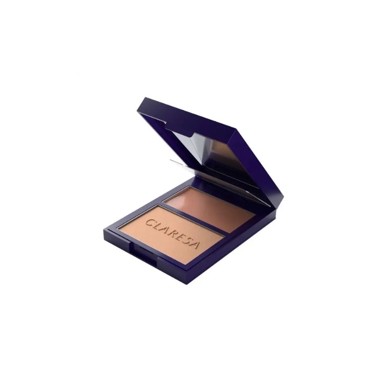 Claresa Duo Palette Creamy & Pressed kremowo-pudrowa Paleta do konturowania Bronzer /02/ 8,5 g