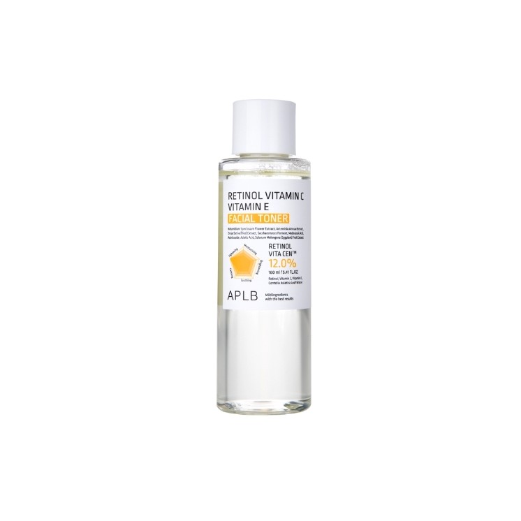 APLB Retinol Vitamin C Vitamin E Facial Toner Tonik do twarzy z Retinolem i Witaminami C i E 160 ml