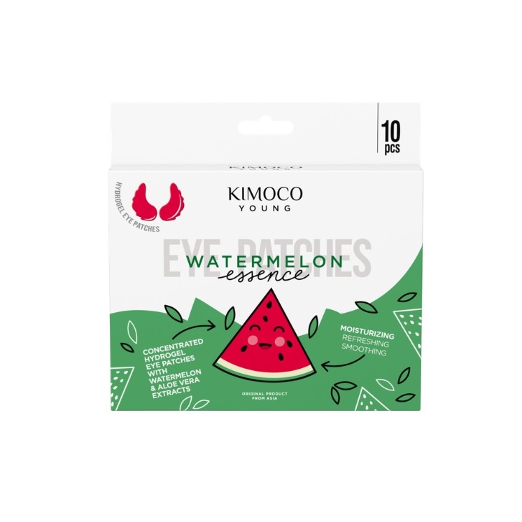 Kimoco Young Watermelon Essene Eye Patches with Watermelon and Aloe Extracts 10 Pieces