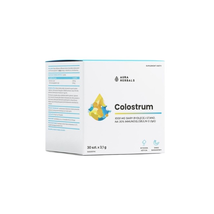 Aura Colostrum 1000mg Banana 30 sachets
