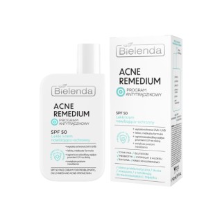 Bielenda Acne Remedium lekki Krem nawilżająco-ochronny do twarzy SPF50 40 ml