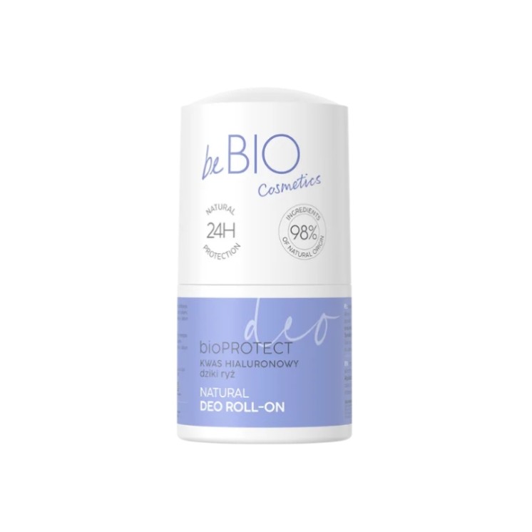 BeBio Cosmetics bioProtect naturalny Dezodorant roll-on Kwas Hialuronowy i Dziki ryż 50 ml