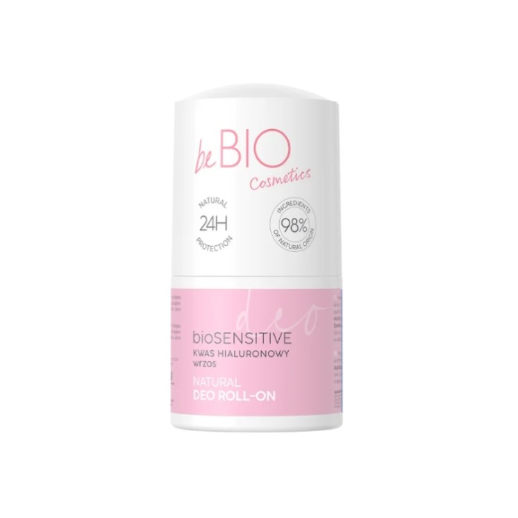 BeBio Cosmetics bioProtect naturalny Dezodorant roll-on Kwas Hialuronowy i Wrzos 50 ml