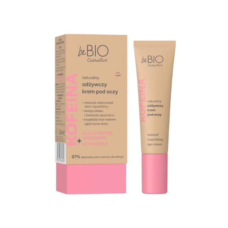 BeBio Cosmetics Kofeina naturalny odżywczy Krem pod oczy 15 ml