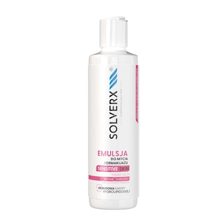 Solverx Sensitive Skin Emulsja do mycia i demakijażu twarzy i oczu 200 ml