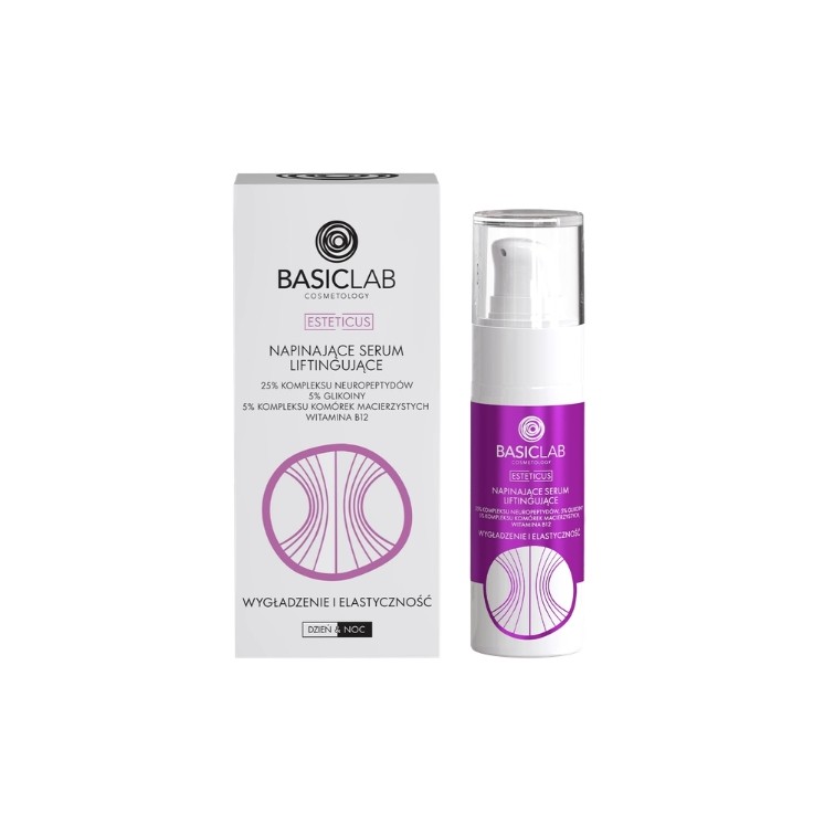 BasicLab Esteticus napinające Serum liftingujące do twarzy z 25% Kompleksem Neuropeptydów 30 ml