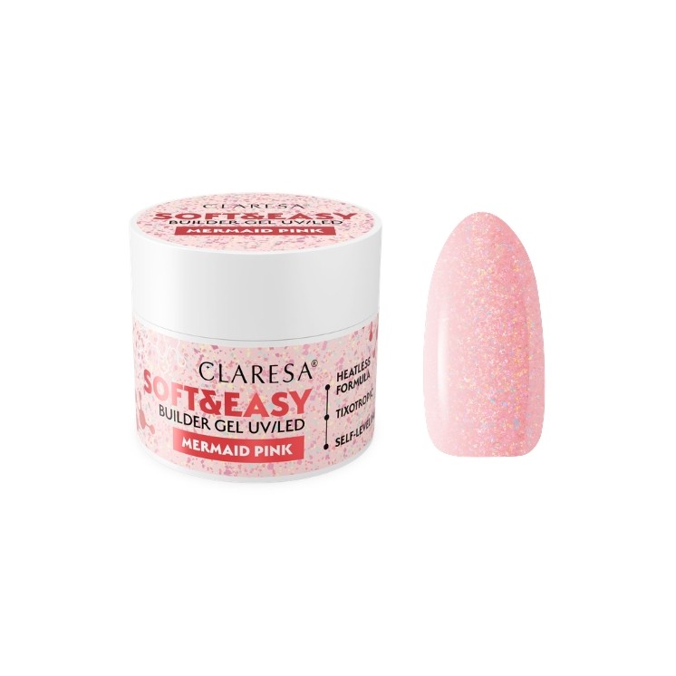Claresa Soft & Easy Żel budujący do paznokci Mermaid Pink 45 g